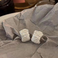 Cold Texture Line C- Shaped Earrings - Norellé