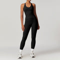 Women's Solid Color Sanding Tight Back Yoga Suit - Norellé