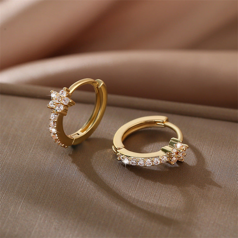 Women's Copper Micro Inlay Diamond Creative Earrings - Norellé