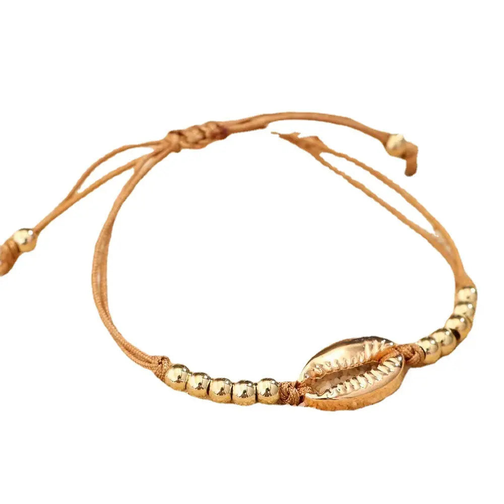 Personalized Creative Alloy Shell Hawaiian Style Casual Bracelet Shell Woven Bracelet - Norellé