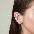 Sterling Silver Needle Advanced Curve Shape Ear Clip - Norellé