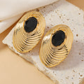 Women's Vintage Court Style Cocoon-shaped Oval Earrings - Norellé