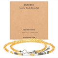 Hand-woven Adjustable Bead Crystal Multi-layer Password Bracelet - Norellé
