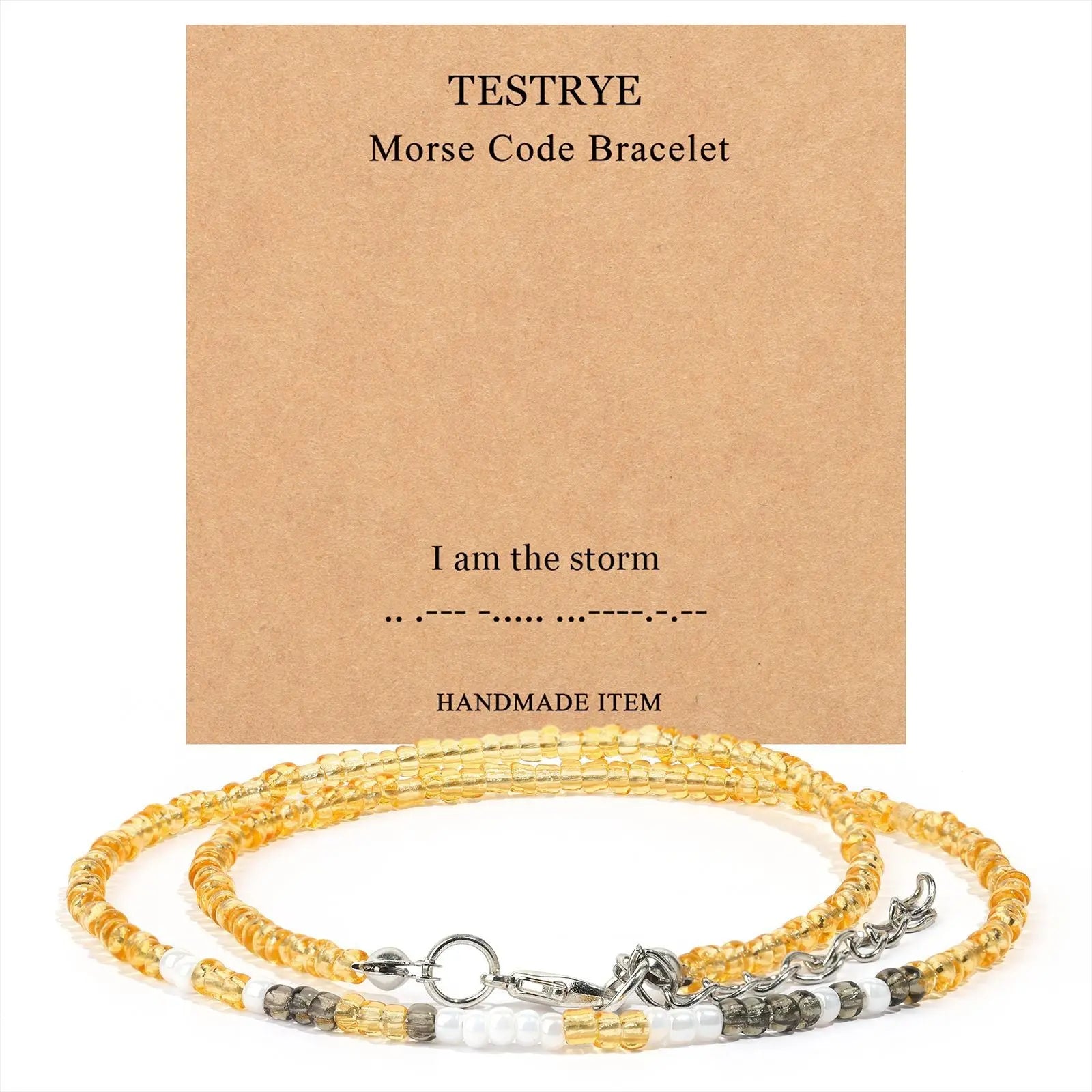 Hand-woven Adjustable Bead Crystal Multi-layer Password Bracelet - Norellé