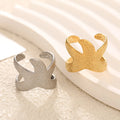Female Exaggerated Fashionable Stainless Steel Hydraulic Ring - Norellé