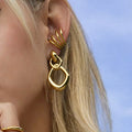 Stainless Steel Hollow Stud Earrings Advanced Geometry - Norellé