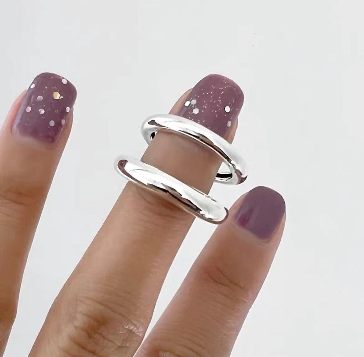 Letter Line Double-layer Ring Female Retro Fashion Elegance - Norellé