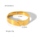 Exaggerated Wide Surface Simple Style Fine Polishing High Quality Mirror Personalized Opening Bracelet Heavy Industry - Norellé