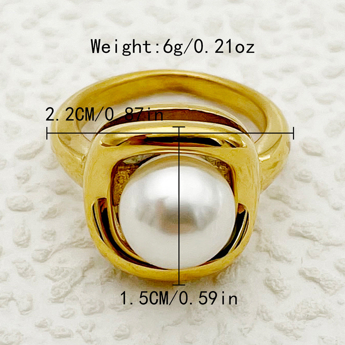 Geometric Lines Double-layer Cutting Surface Casting Ring - Norellé