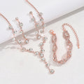 Fashion Crystal Necklace Ear Stud Bracelet Jewelry Accessories - Norellé