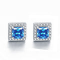 Inlaid Colored Gems Earrings S925 Sterling Silver Earrings - Norellé