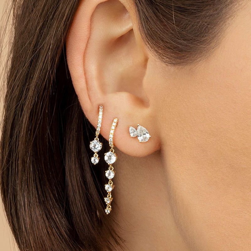 Geometric Personalized Long Earrings Women - Norellé