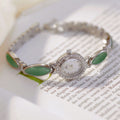 Natural Dongling Stone Hetian Jade Live Premium Chain Watch - Norellé