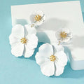 Mori Girl Flower Earrings Retro Long - Norellé