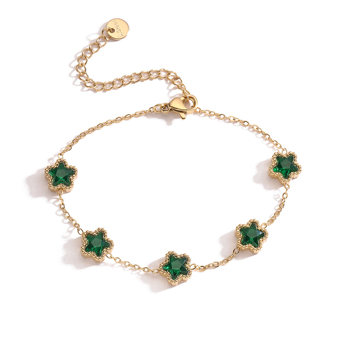 Affordable Luxury Fashion Gold-plated Zircon Titanium Steel Bracelet Female Niche Non-fading Bracelet - Norellé