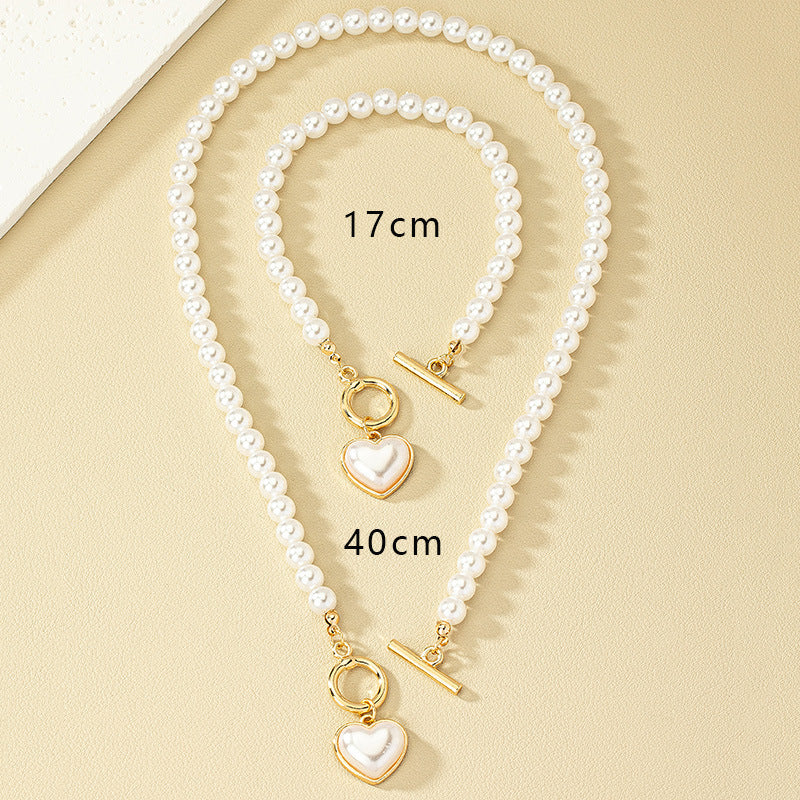 Love Pearl OT Buckle Necklace, Bracelet Set - Norellé