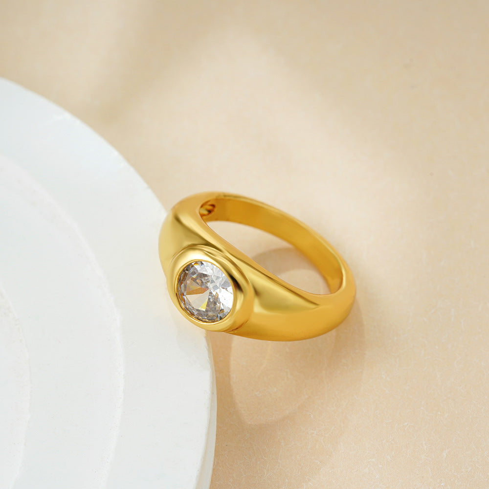 French Retro Simple And Light Luxury Ring - Norellé