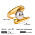 Titanium Steel No Fading Stainless Steel Pearl Ring - Norellé