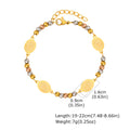Stainless Steel Round Beads Virgin Gold Bracelet - Norellé