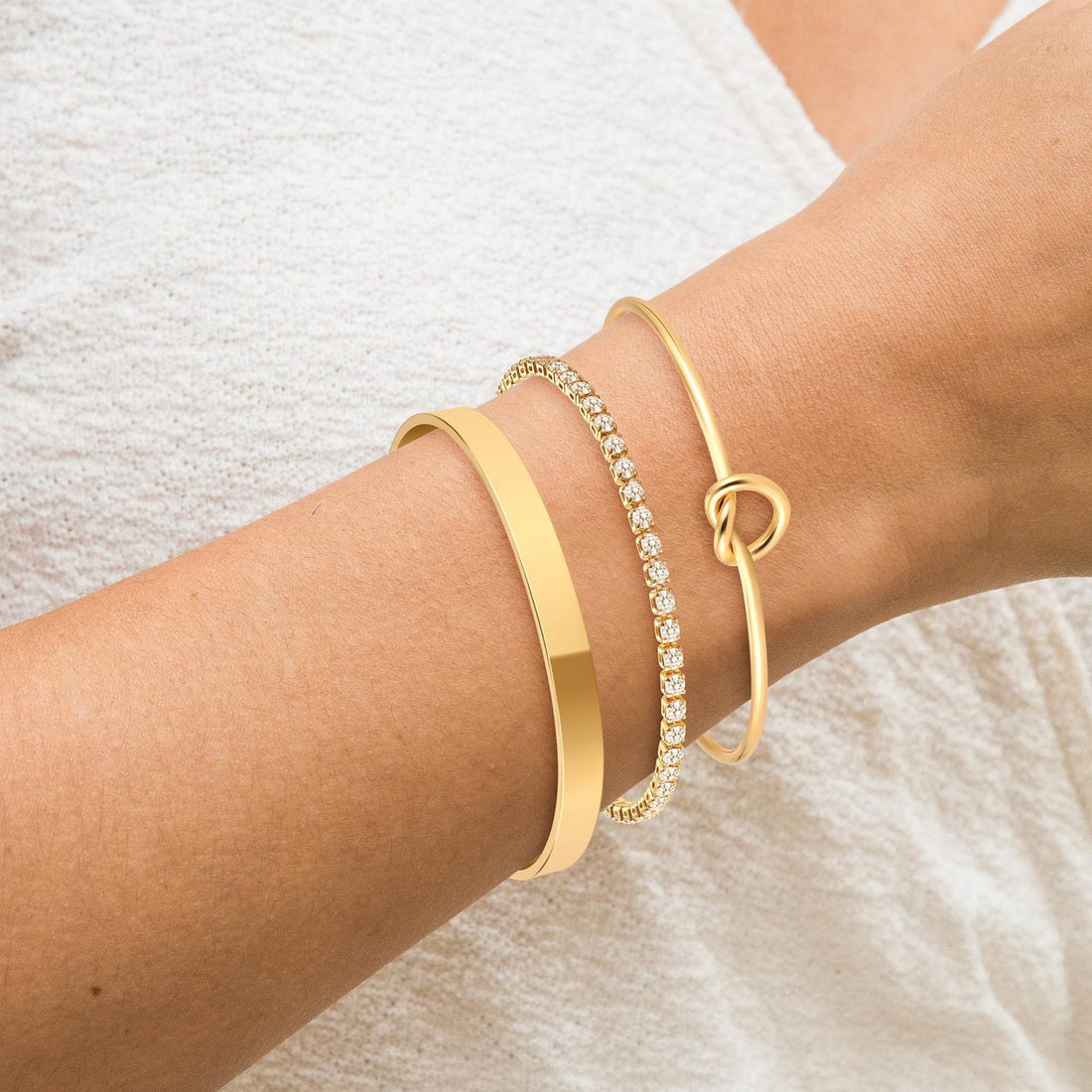Stainless Steel Heart Knot Bracelet - Norellé