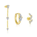 S925 Sterling Silver Mori Style Branch Leaf Stud Earrings For Women Affordable Luxury Fashion - Norellé