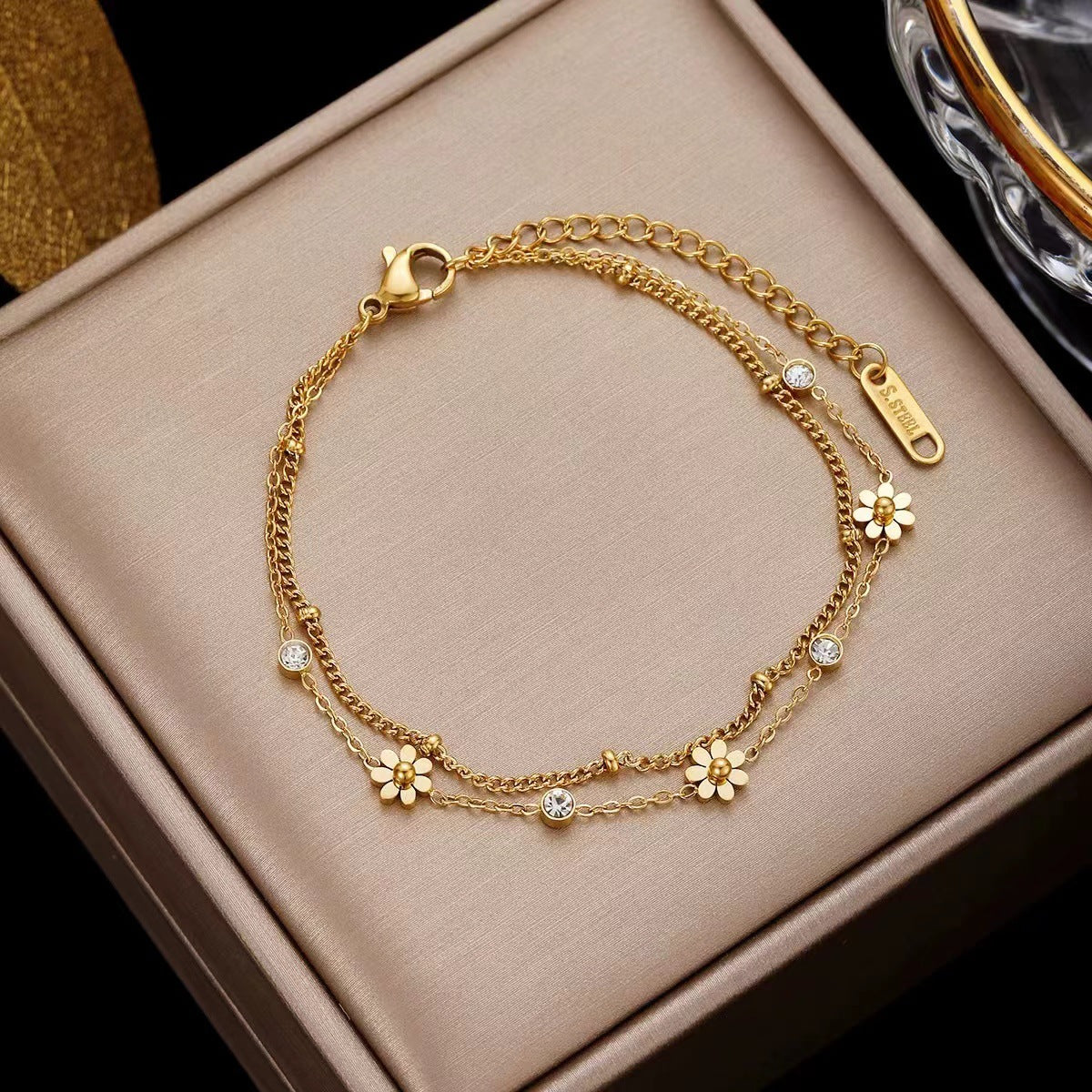 Sweet Double-layer Bracelet Ins Personalized Minority Bracelet Chain - Norellé