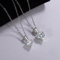 S925 Sterling Silver Moissanite Pendant Heart Necklace - Norellé