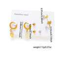 Fashion Simple Titanium Steel Earrings Creative Cross Love Butterfly - Norellé
