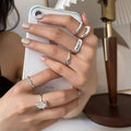 Letter Line Double-layer Ring Female Retro Fashion Elegance - Norellé