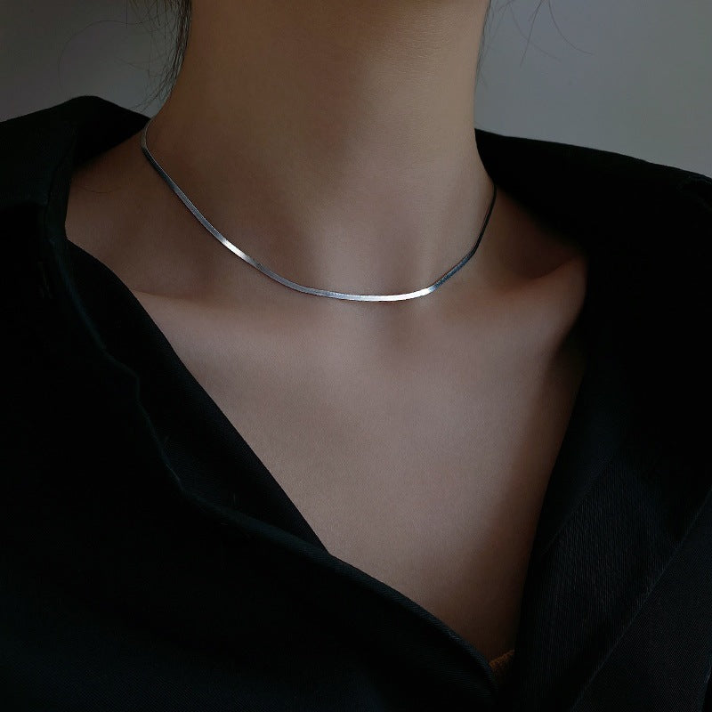 Women's 925 Sterling Silver Snake Bone Necklace - Norellé