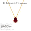 Stainless Steel Stylish Water Drop Zircon Necklace - Norellé
