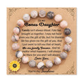 Zebra Sunflower Bracelet Natural Stone Bracelet - Norellé