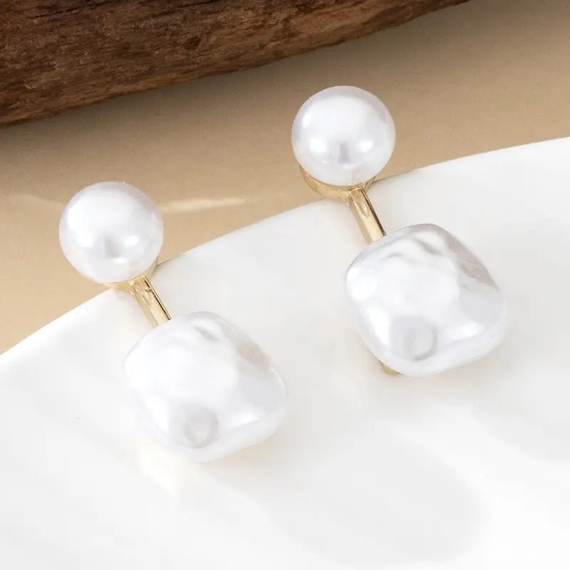 Simple French Irregular Ear Studs Korean Girl - Norellé