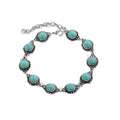 Simple All-match Retro National Style Anklets Beach Holiday Fashion Metal Alloy Turquoise Foot Ornaments - Norellé