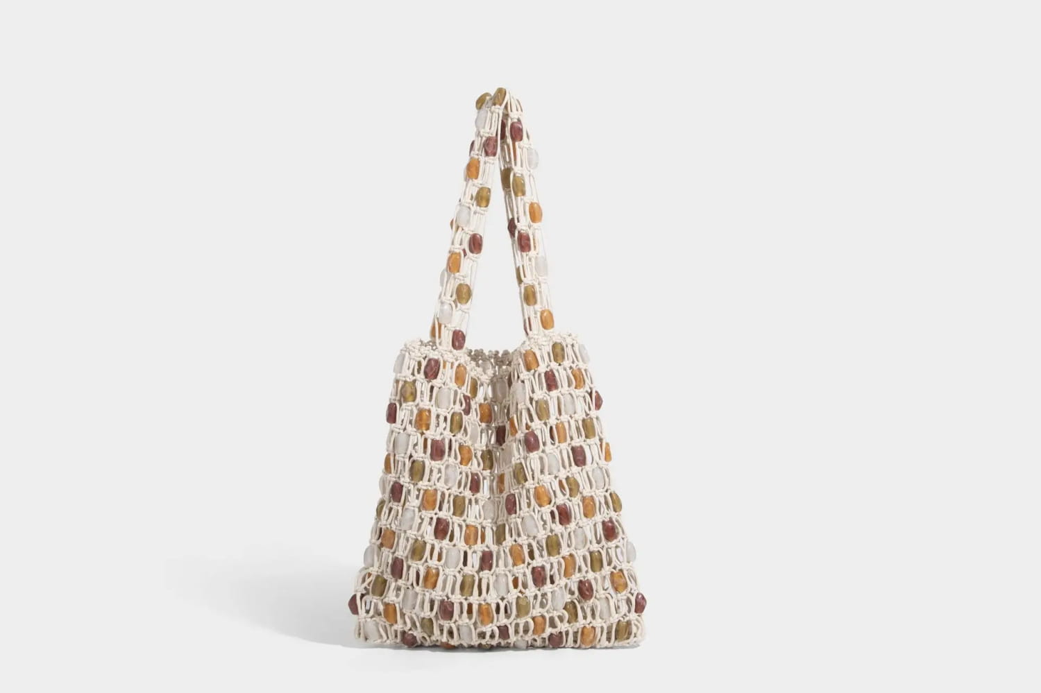 Ladies Summer Beaded Woven Bag Bucket