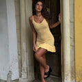 Hollow Knitted Mini Dress For Women - Norellé