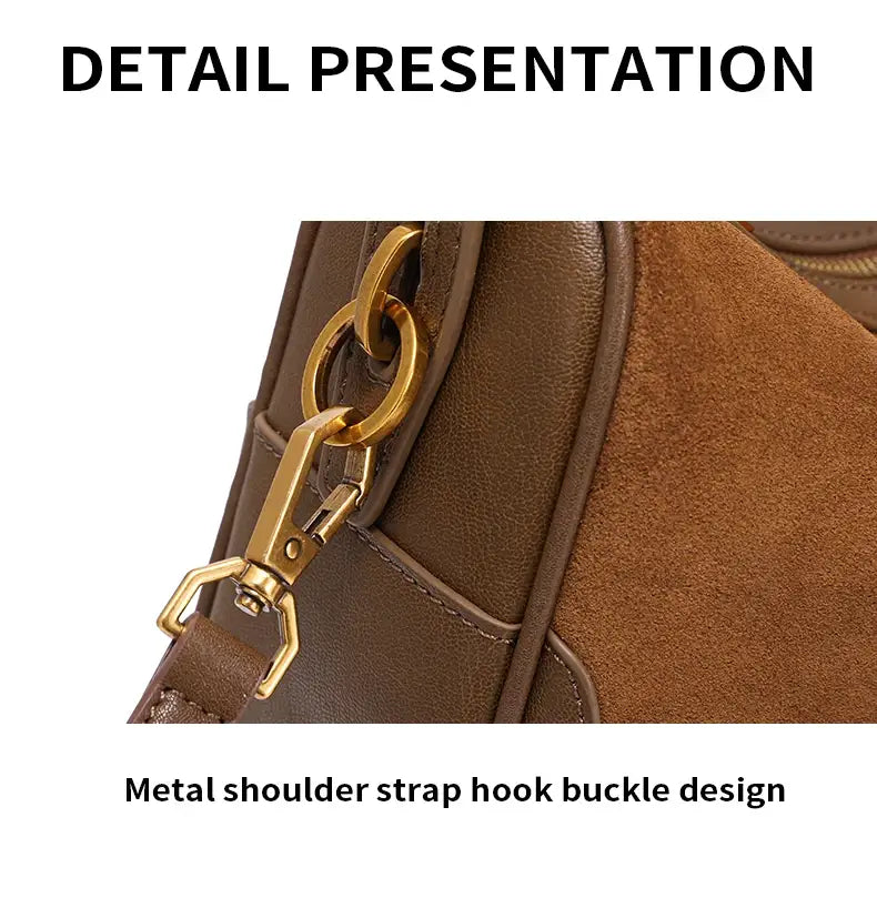 Women’s Suede Genuine Leather Crossbody Bag