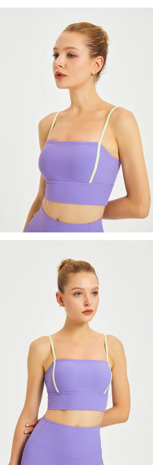 Women Thin Shoulder Straps With Shock-proof Chest Pad Tank Top