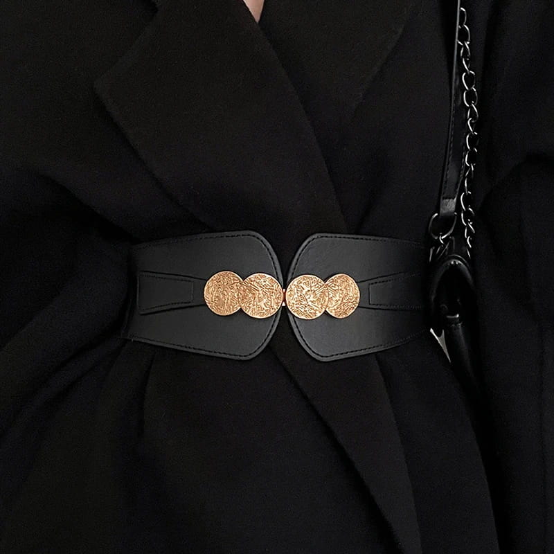 Elastic Wide Waist Closure Women Belt