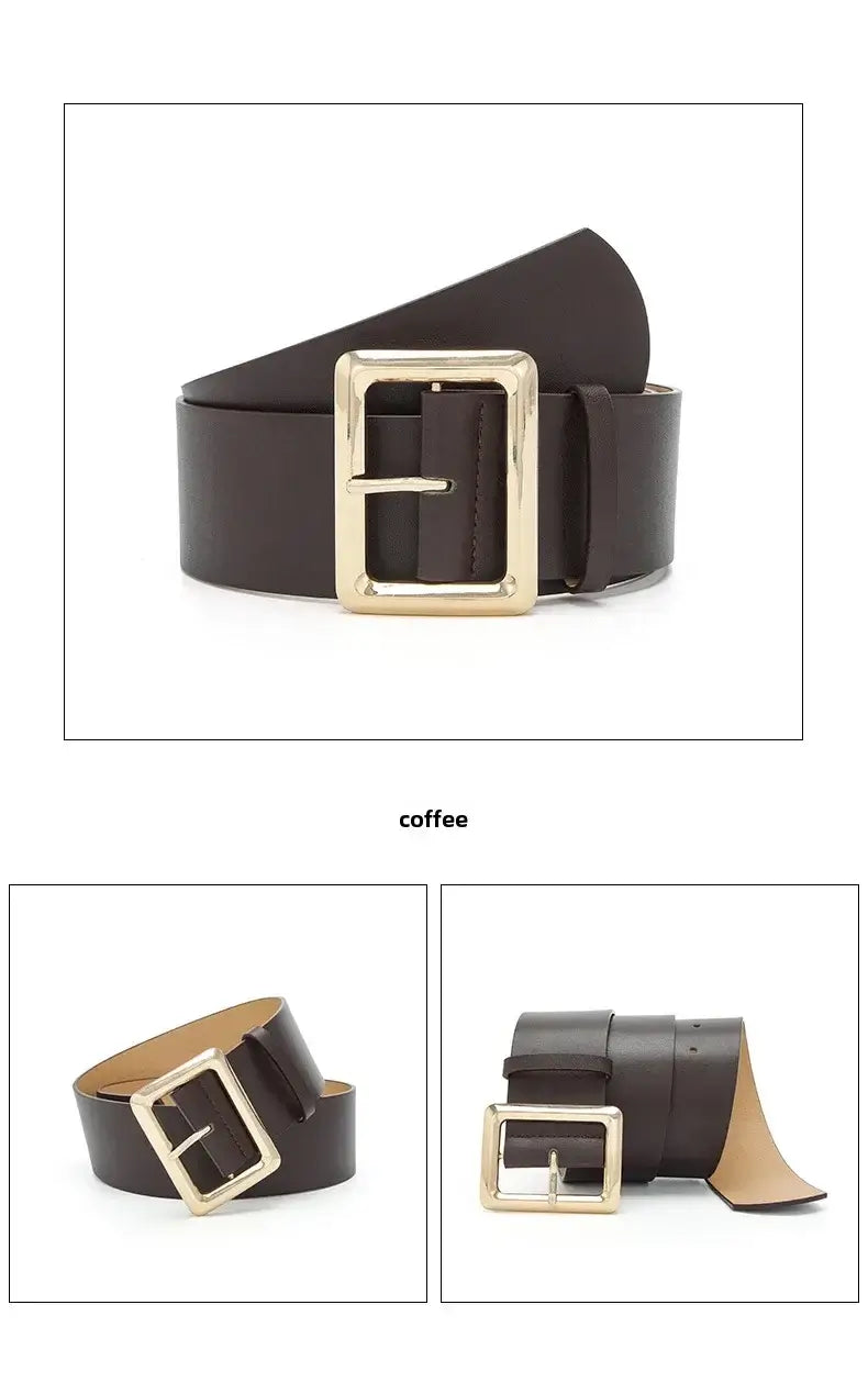Vintage Large Buckle Fashionable Women’s Wide Belt