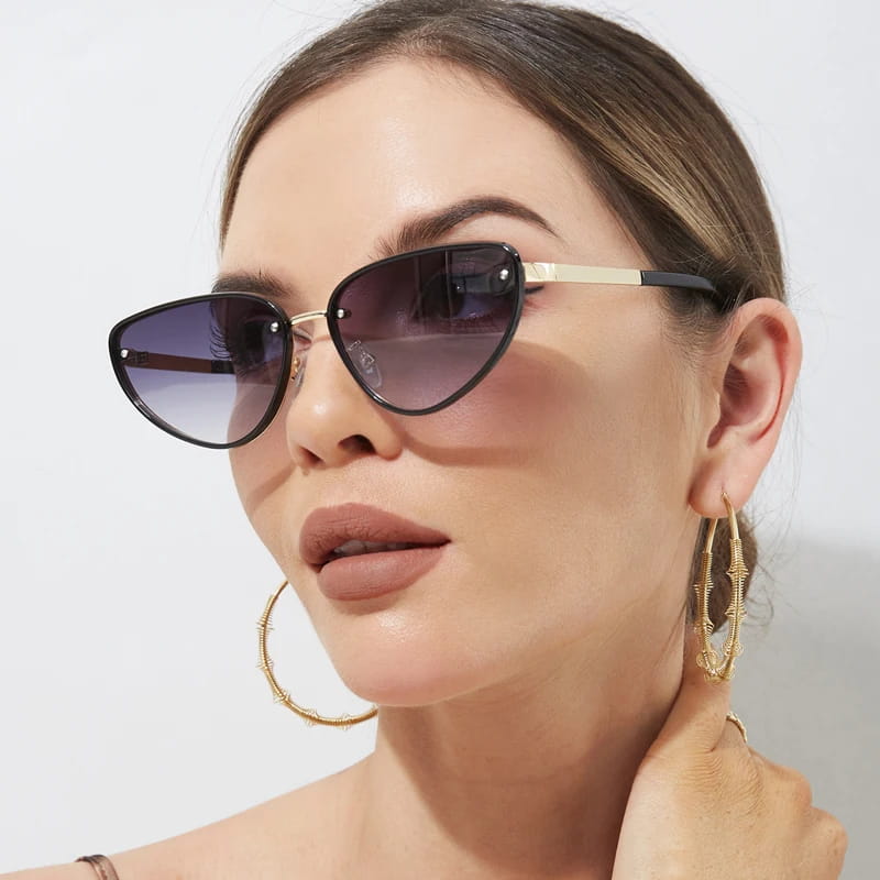Metal Cat Eye Sunglasses Women