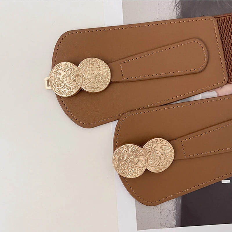 Elastic Wide Waist Closure Women Belt