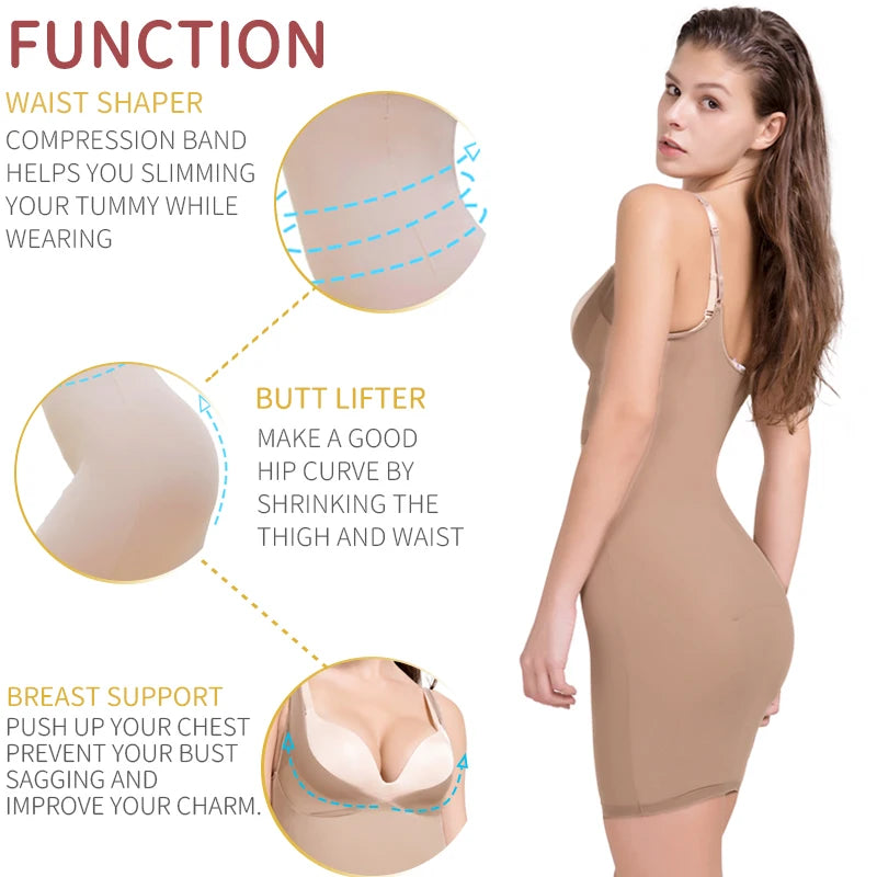 Full Slip Shapewear Dress Bodysuit