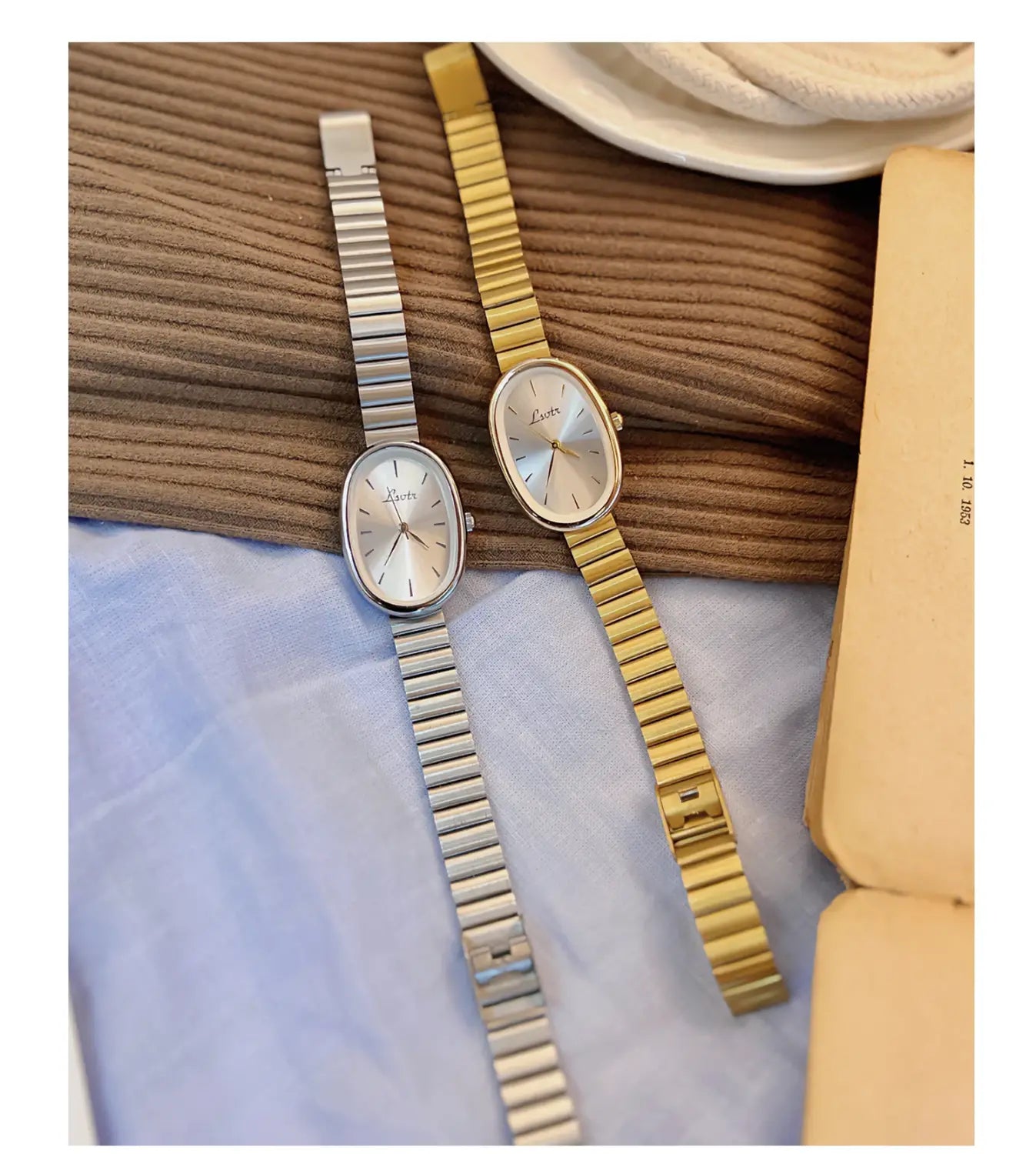 Women’s Watch With Gold Bracelet Vintage & Luxury Ins Style