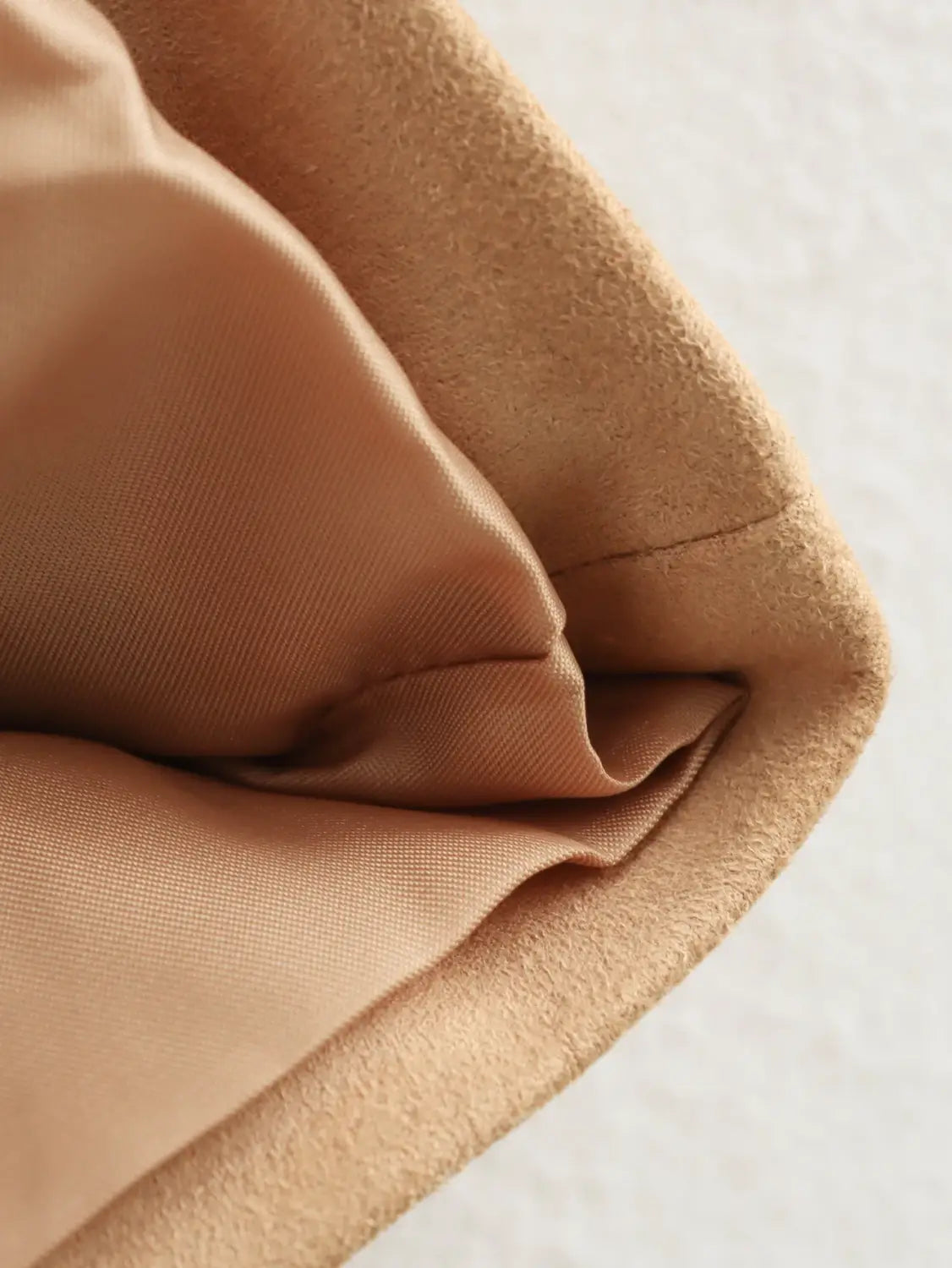 Lapel Contrast Color Large Pocket Mid-length Jacket