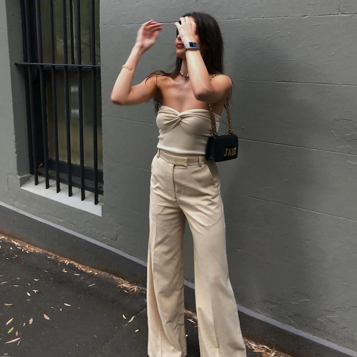 Backless Off Shoulder Crop Top