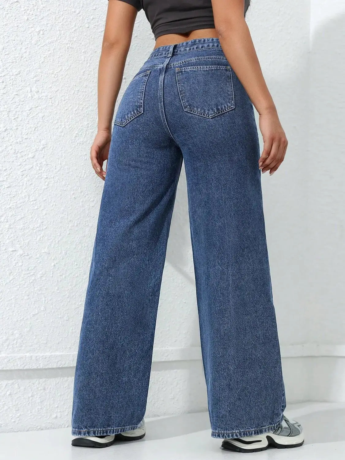 Wide Leg Pants Jeans Women Vintage Denims High Waist