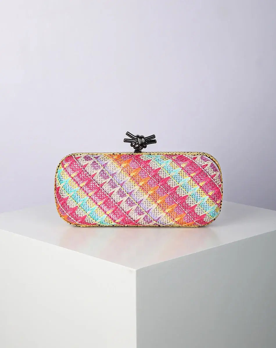 Women’s Straw Style Colorful Woven Clutch Bags