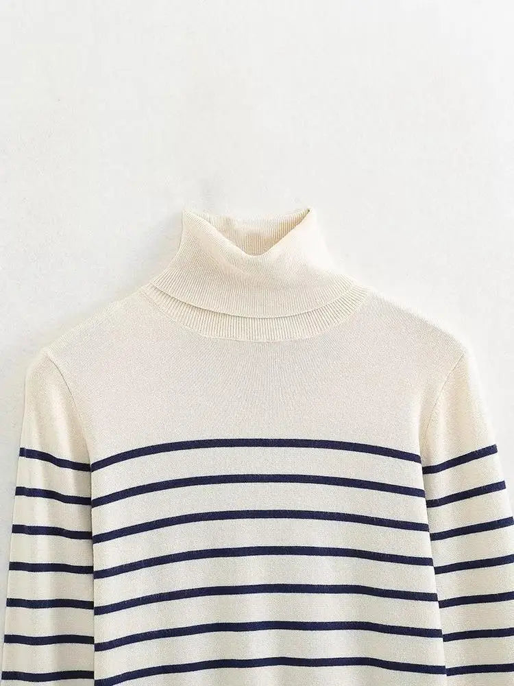 Women’s Cropped Basic Turtleneck Sweater Long Sleeves with Buttons