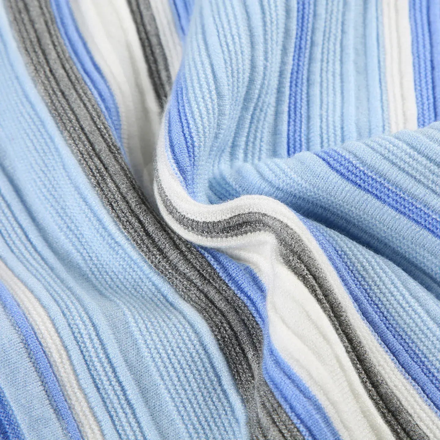 Colorful Striped Knitted 2 Piece Set Women